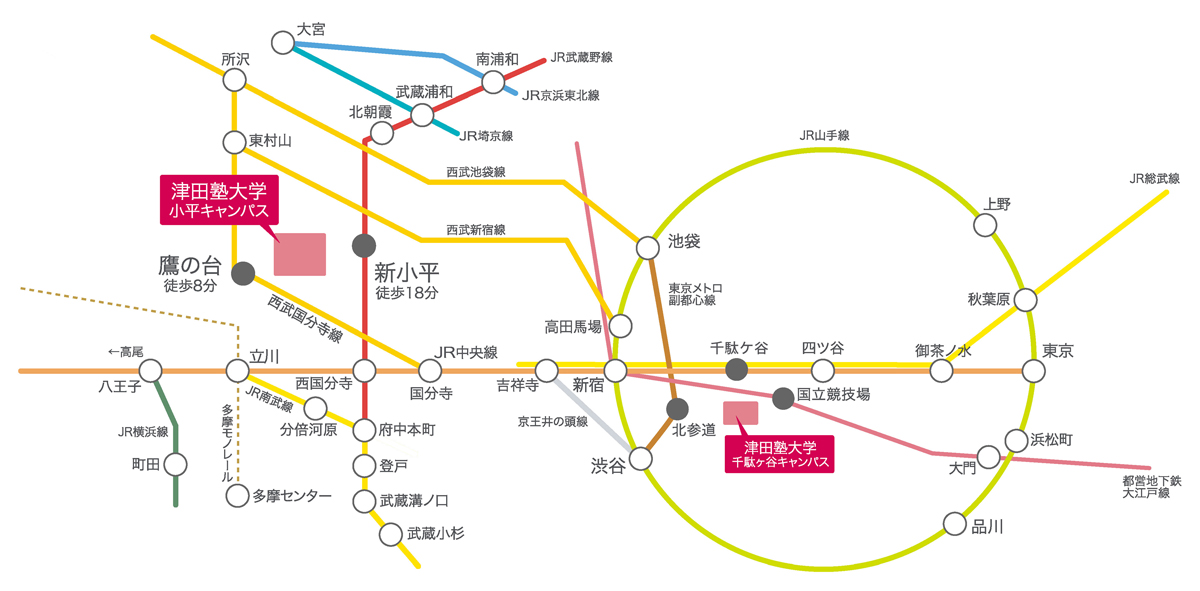 津田塾大学 小平キャンパス 河合塾kei Net大学検索システム